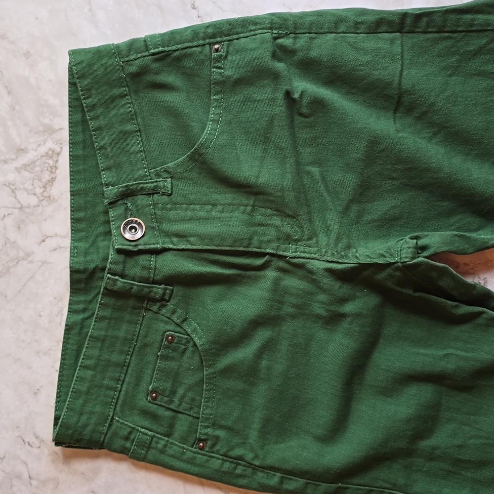 Men's green jeans skinny fit size 28 - Picture 3 of 4